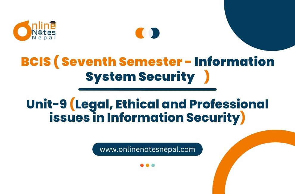 Legal, Ethical and Professional issues in Information Security Photo